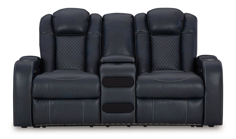 Fyne-Dyme Power Reclining Loveseat with Console