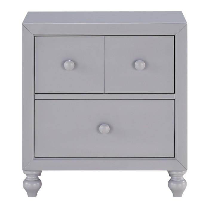 Wellsummer 2 Drawer Nightstand in Gray 1803GY-4